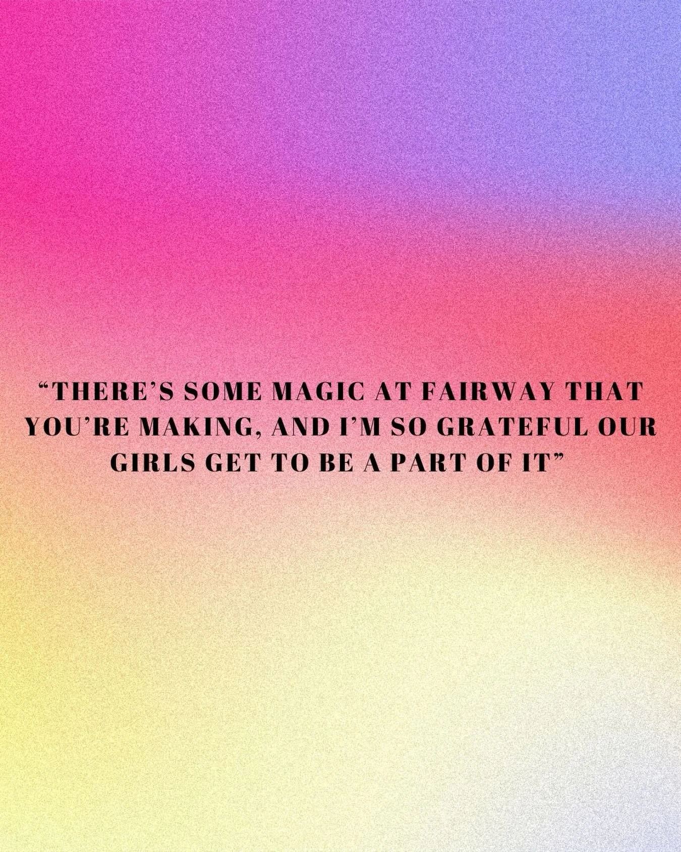 ⭐️FAIRWAY GRATITUDE ⭐️

We are so grateful for the beautiful words from our dance families 🥹

Your support, kindness and encouragement mean the world to us. Thank you for being part of the Fairway family 🩷🩵💛