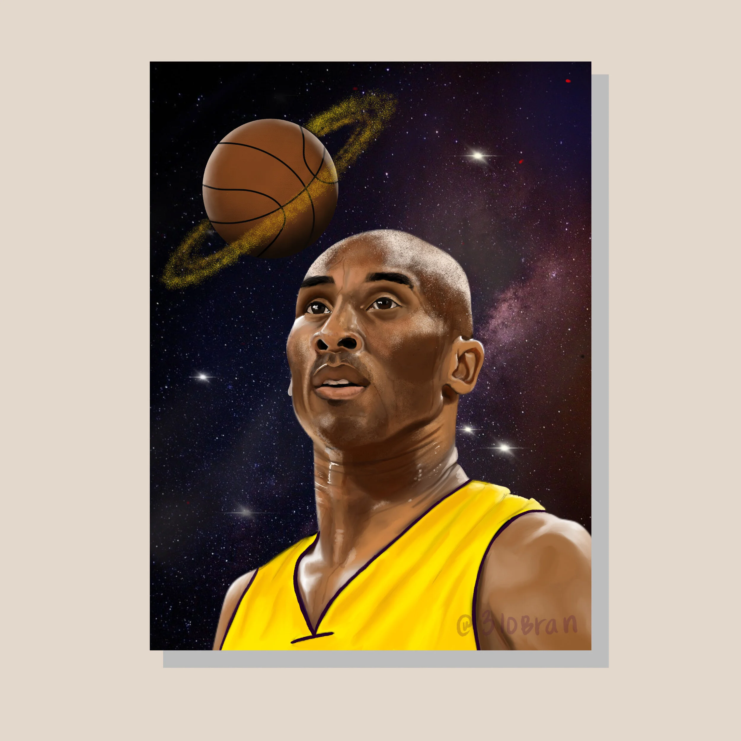 NBA Art: Kobe Bryant Painting-Mamba Forever