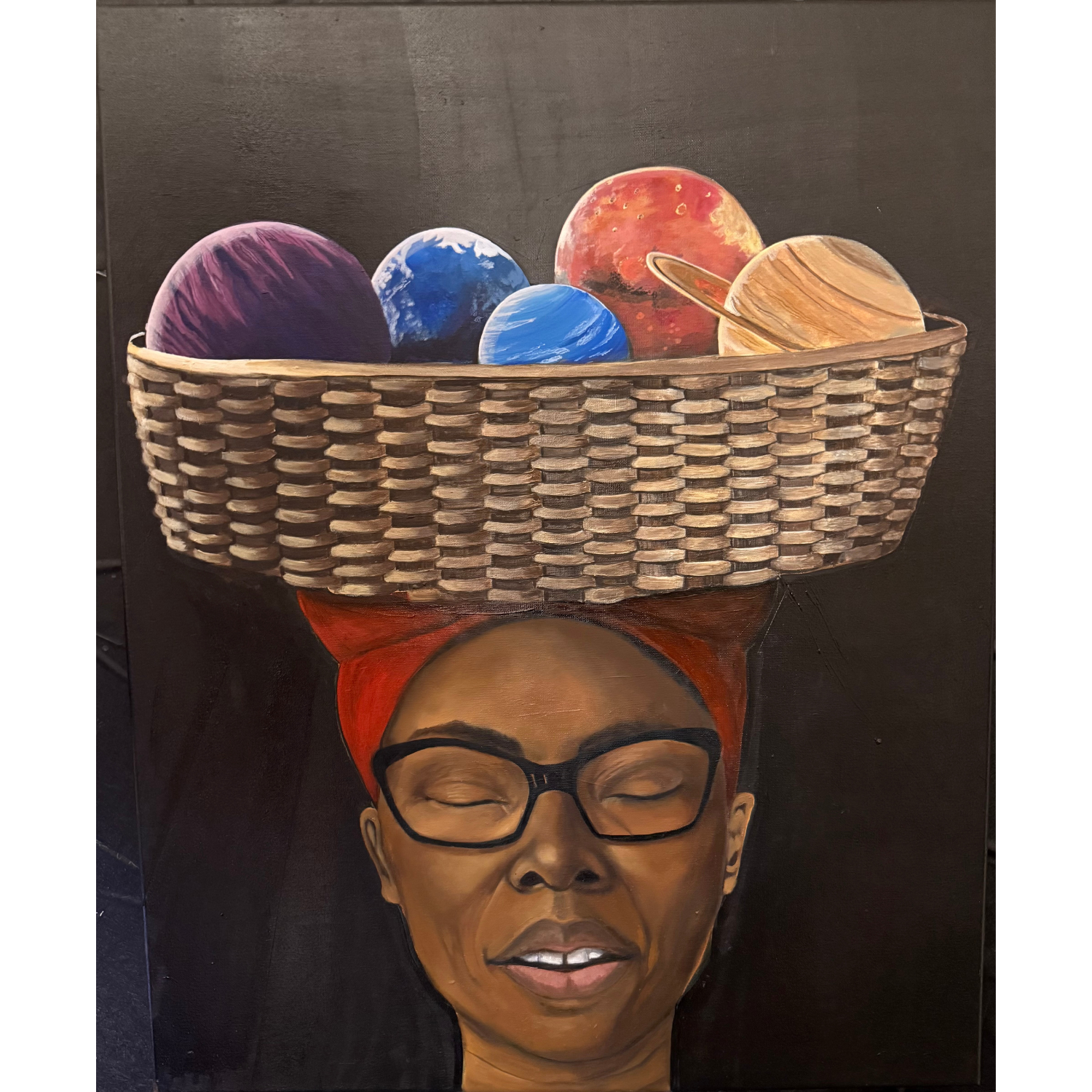 "Things She Carried", 2025
Oil on canvas
20"X30"

Solo Visual Artist: Mosaic Visions Art Showcase: Love, Matters of the Heart, 7 December 2025

Group Exhibition: Activated Productions: Heartbreak Hotel. 5 February 2026-11 March 2026
Sost, Washington,