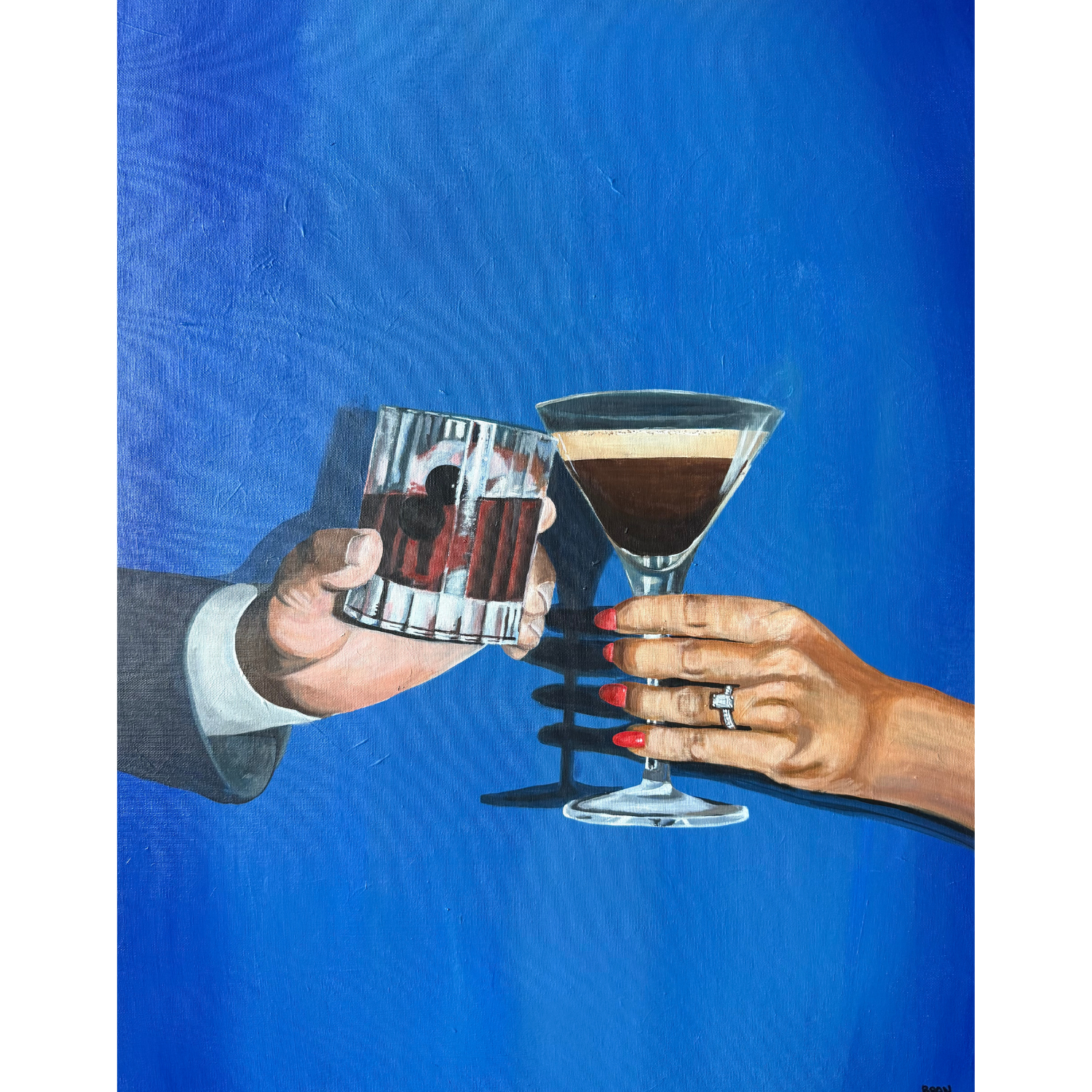 "Celebrations", 2026
Acrylic on canvas
20"X30"

Group Exhibition: Activated Productions: Heartbreak Hotel. 5 February 2026-11 March 2026
Sost, Washington, DC
