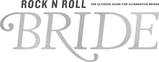 Rock N Roll Bride logo in greyscale