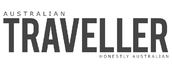 Australian Traveller logo in greyscale