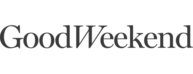 Black & white Good Weekend Magazine logo