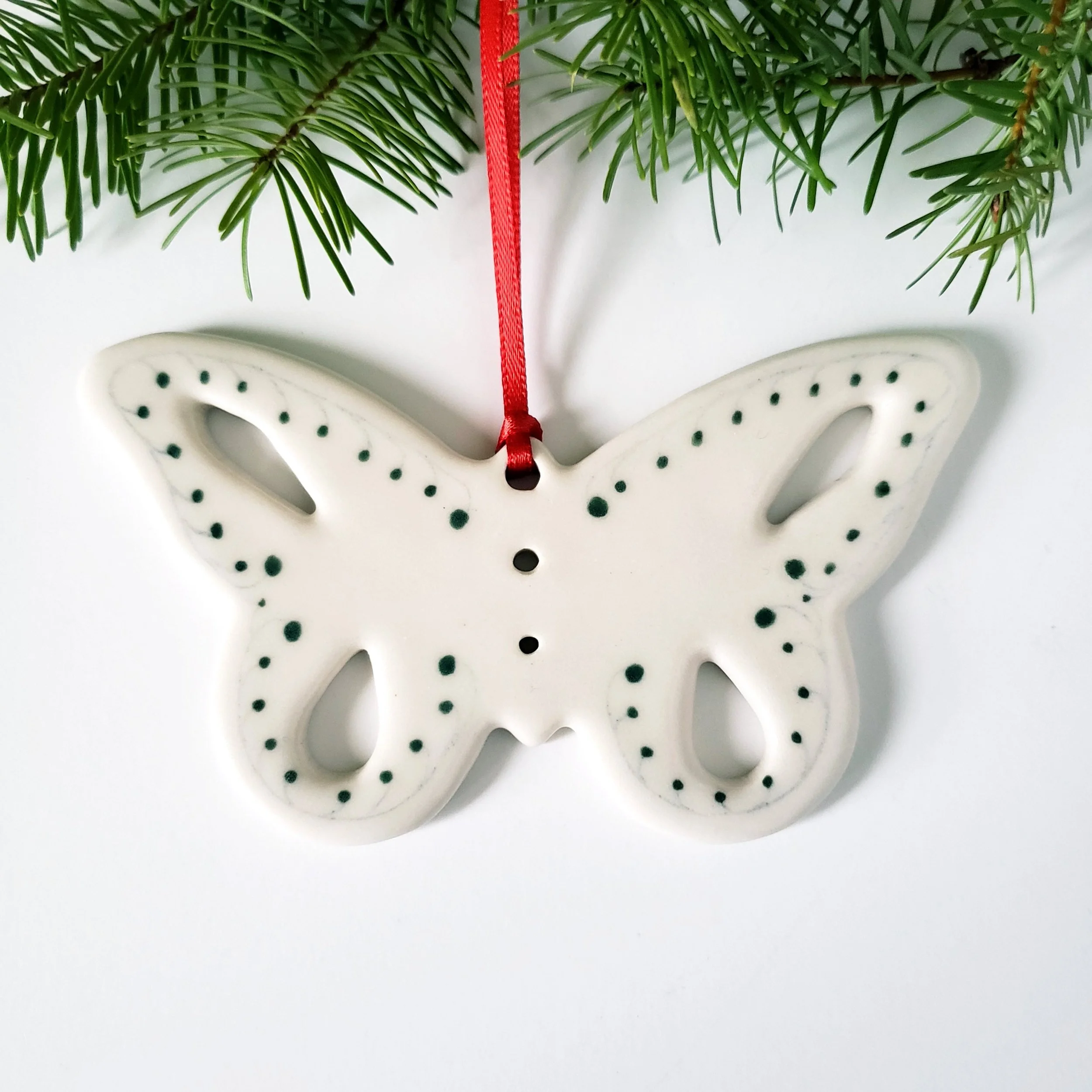 Green Dots Butterfly Ornament.jpg