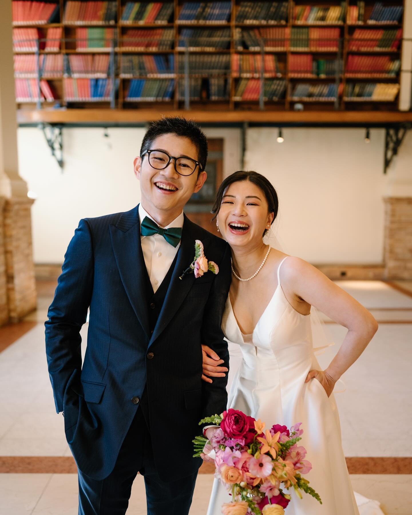 As the world rushed on and commuters made their way to their offices on a Monday morning, S+K got married in a quiet room in the Boston Public Library with a few of their closest loved ones in attendance. The contrast of the hustle and bustle of the 