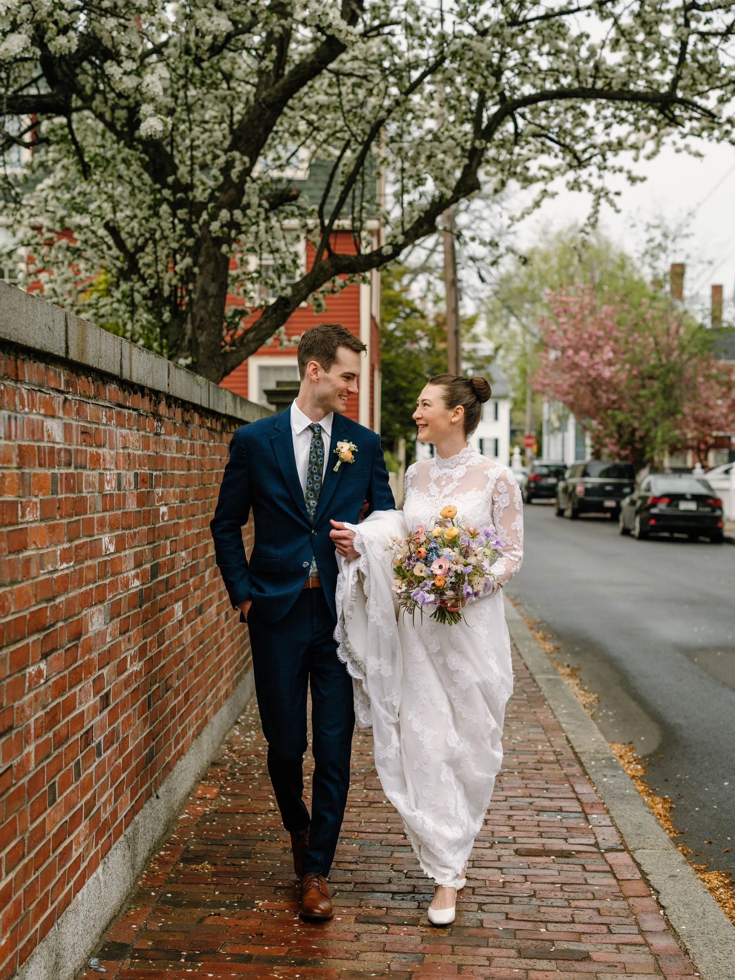 Wedding season is officially here and what a way to start it!! C+M got married at Hamilton Hall in Salem earlier this month on the rainiest, coziest spring day and honestly the gray skies just made everything more romantic. These two were pure joy fr