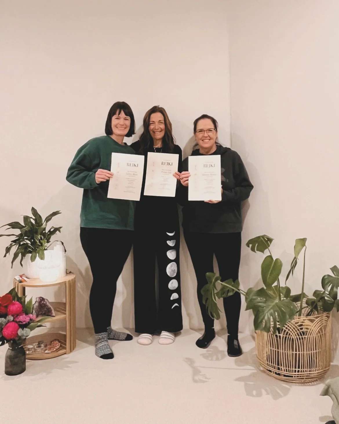 R E I K I 1 ~ J U L Y 2 0 2 5 

Celebrating these three incredible women for giving themselves the greatest gift of self care and love. They&rsquo;ve Aktivated their inner healer and completed Reiki level 1 attunement and training over the past week 