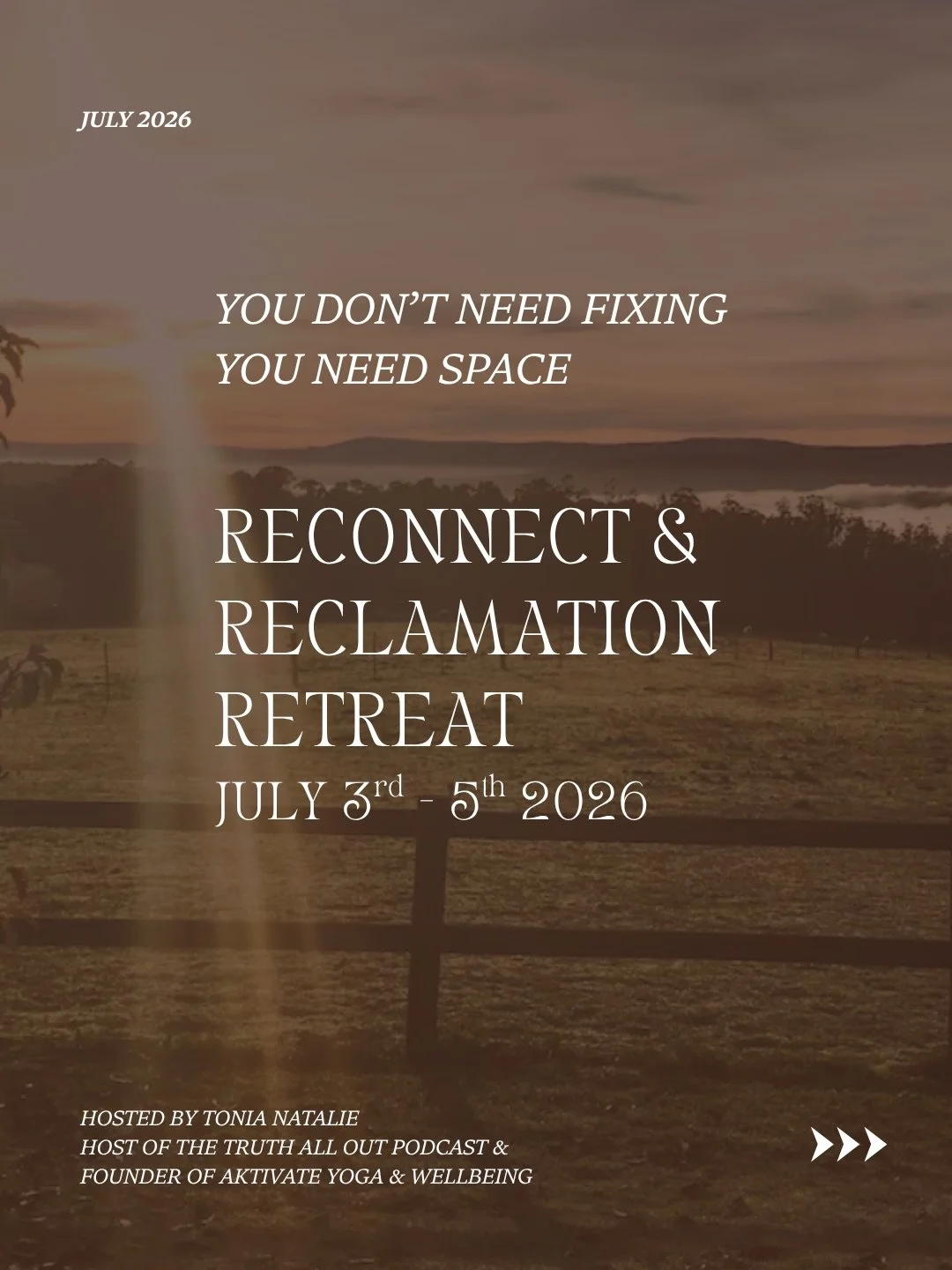 We&rsquo;ve Postponed and Changed the Location for an even better experience
🌿 Kinglake Ranges ~ 3rd - 5th July 2026 🌿
This is the deep breath of fresh air that was calling for the full expression of this Retreat to surface.
I can feel the shift an