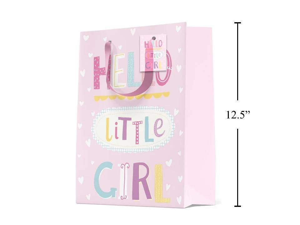 Paper T., Large Gift Bag, Hello Girl, Matte/HS