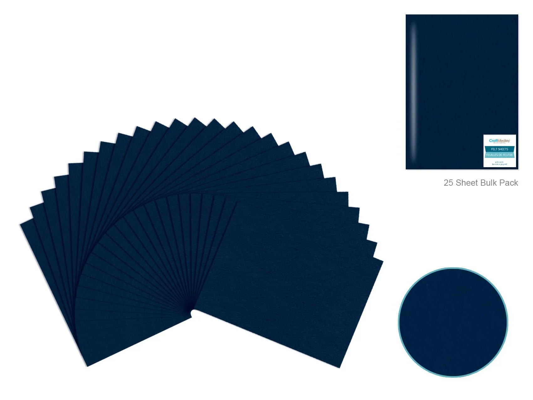 Felt Sheets: 9"x12" Premium Bar-Coded M) Navy