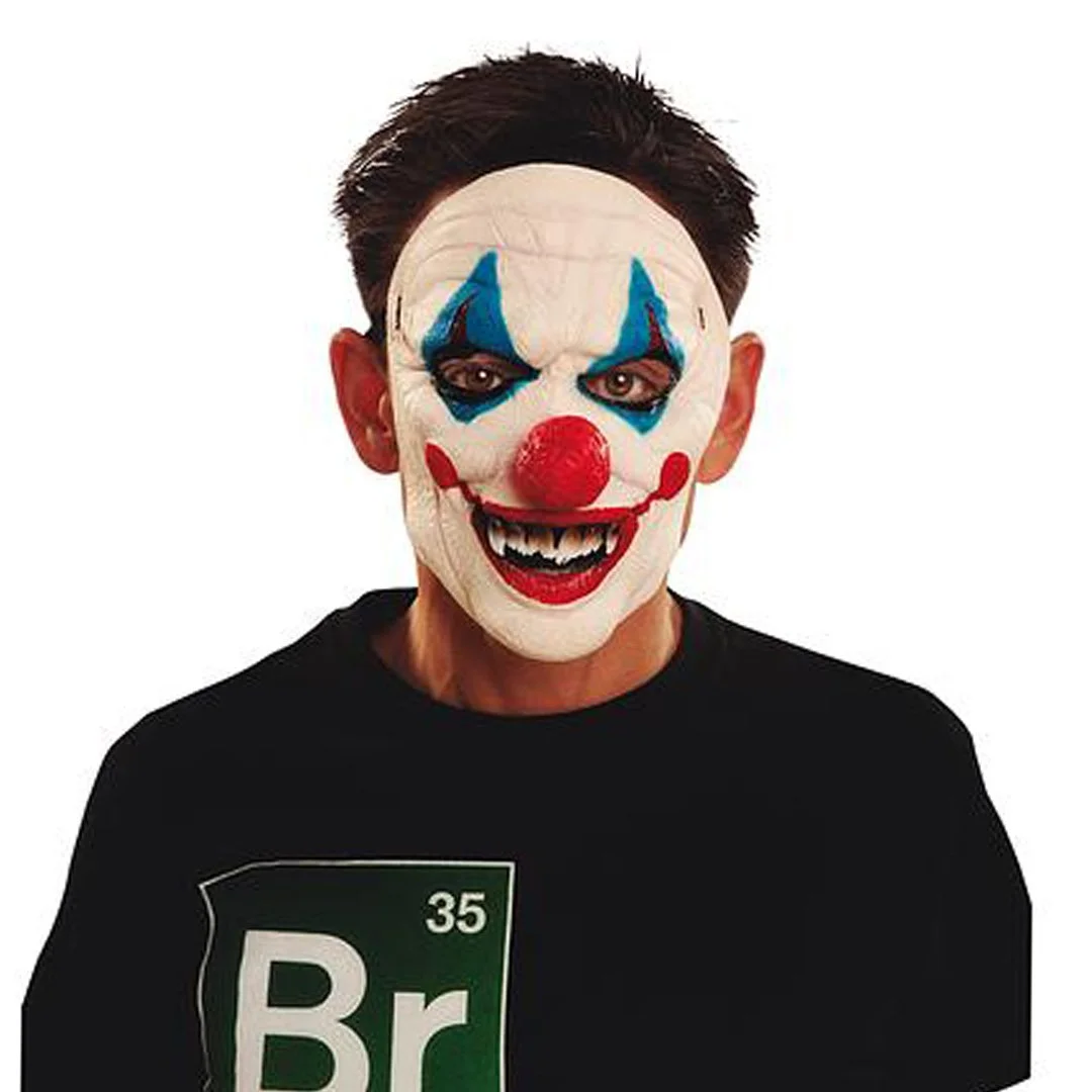 1/2 CLOWN LATEX MASK