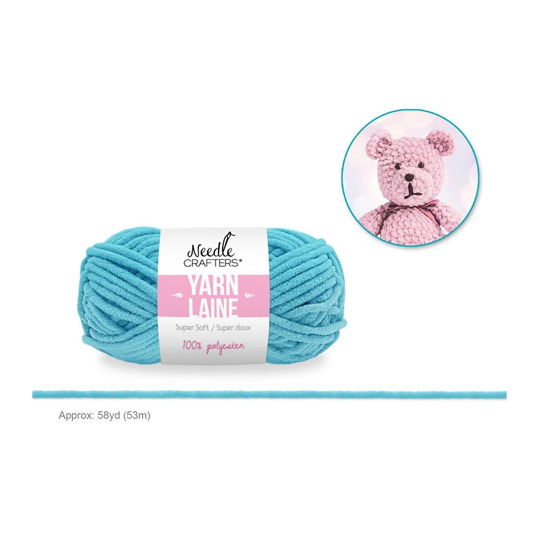 Needlecrafters: Poly Chenille-Soft Yarn Ball G - Baby Blue