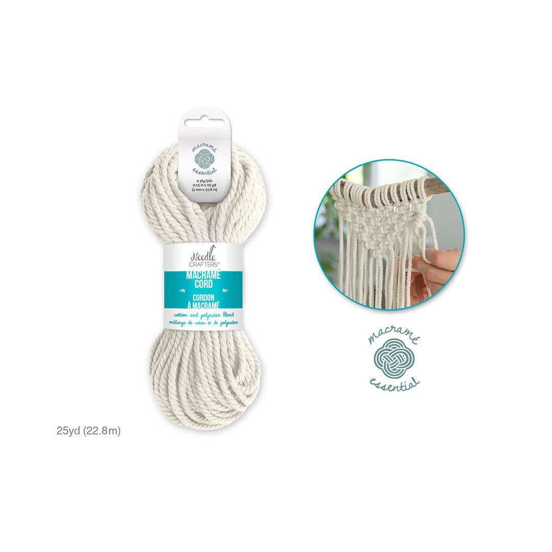 Needlecrafters: Macramé Cord - White