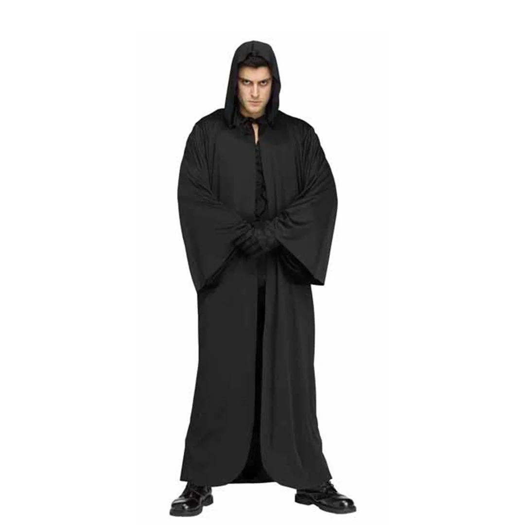 BLACK HOODED ROBE