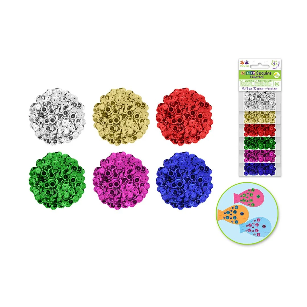 Krafty Kids: Glitter Sequins - Cup Primary