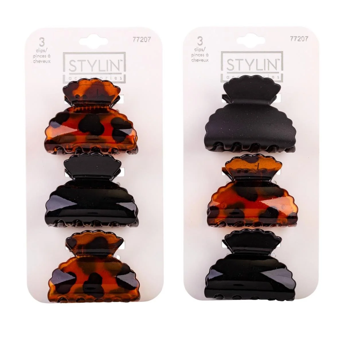 Stylin, 3p small Claw clip 2 asst.