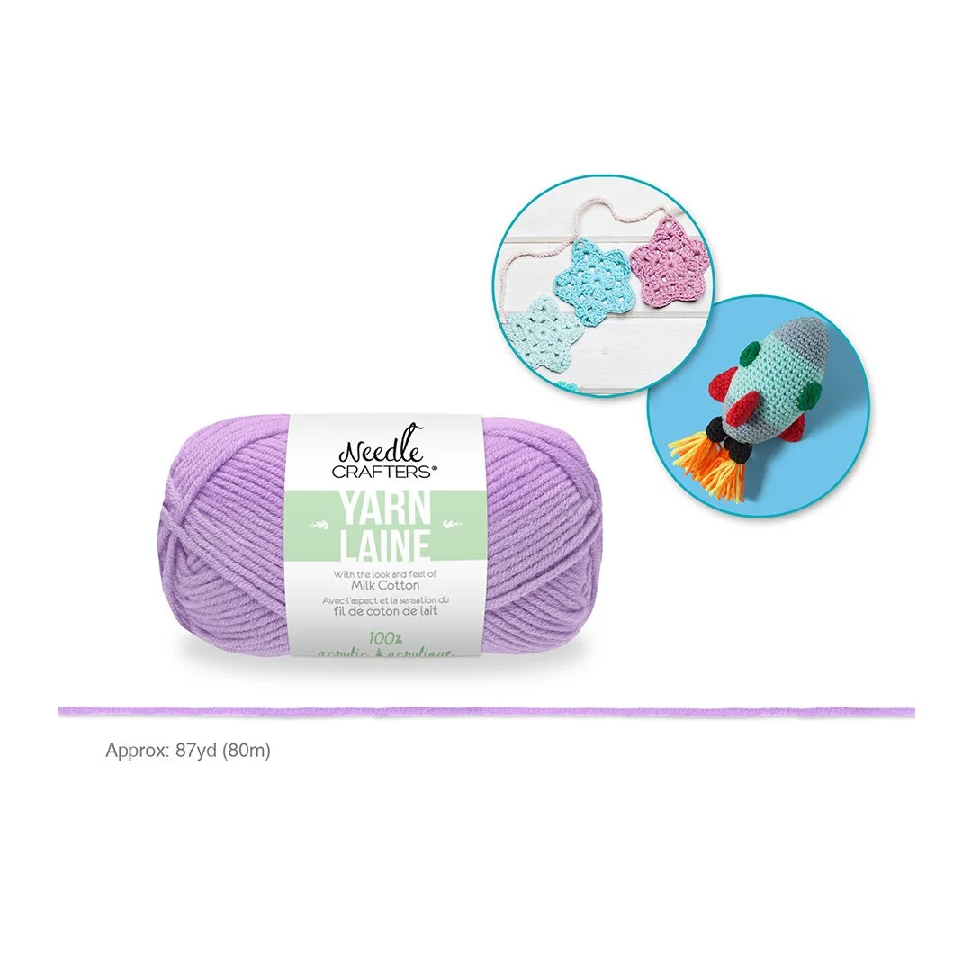 Needlecrafters: Acrylic Milk Cotton Yarn P - Lilac