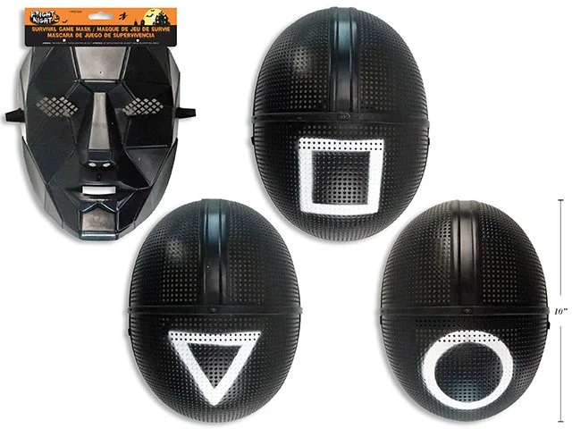 10in x 7-7/8in Squid Game Mask 4 Asst. Styles