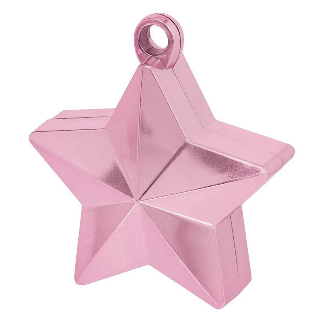 Star Electroplated Balloon Weight - Pink