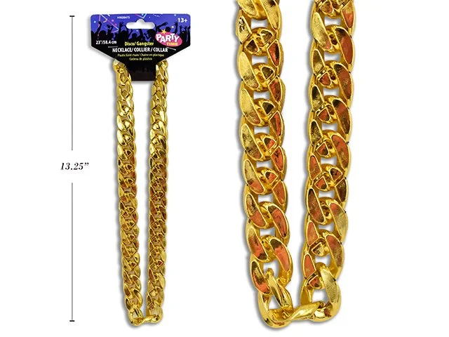 23in Plastic Gold Disco / Gangster Chain