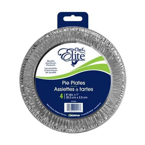 Chef Elite – Pie Plate – 8″ dia. x 1″ – 4Pk