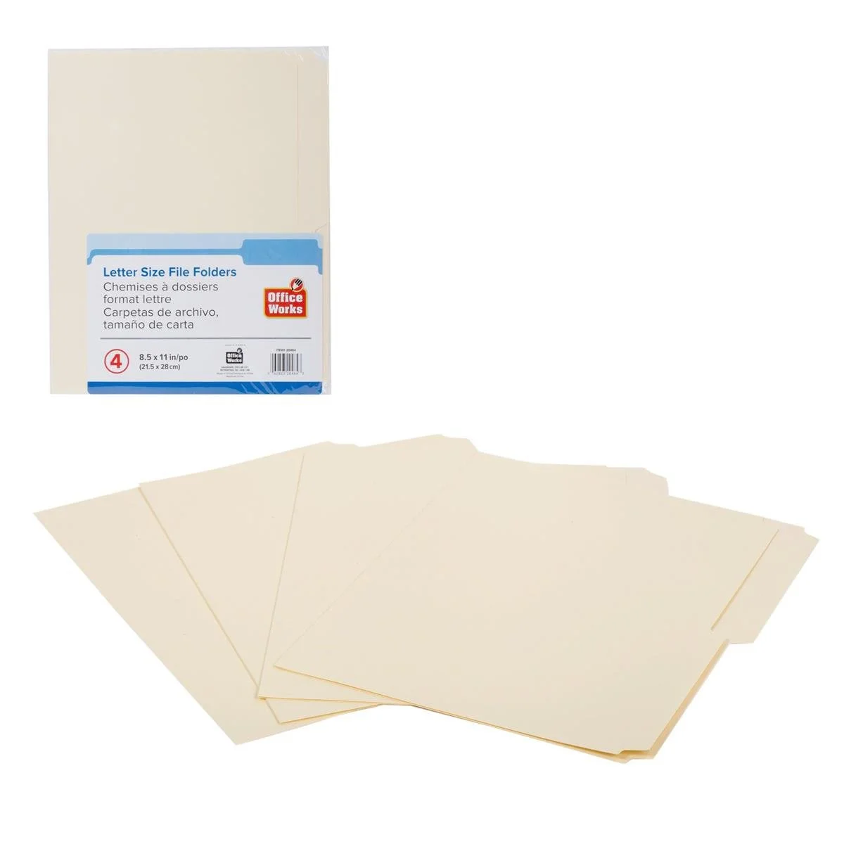 O.WKs. 4-pc Letter Size File Folder