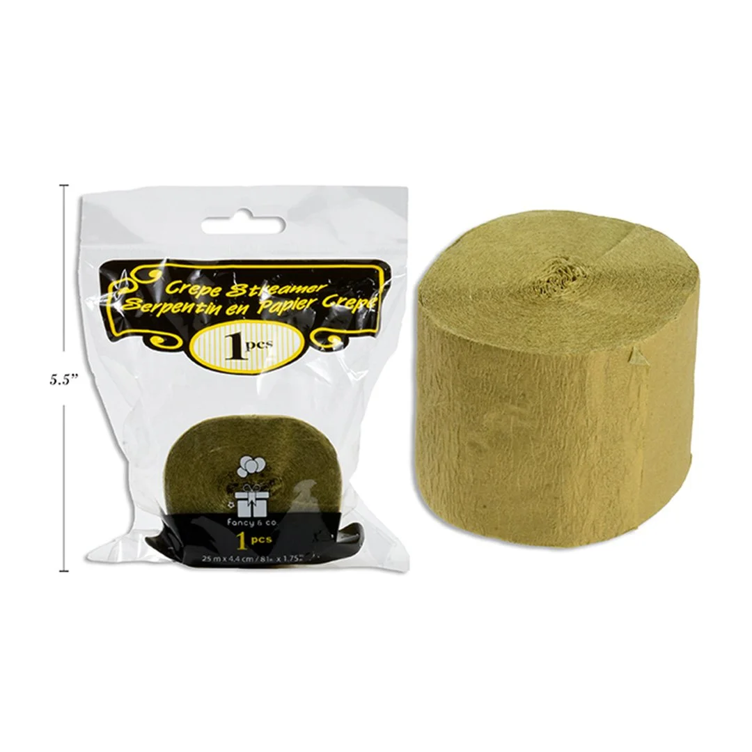 Crepe Streamer - Metallic Gold