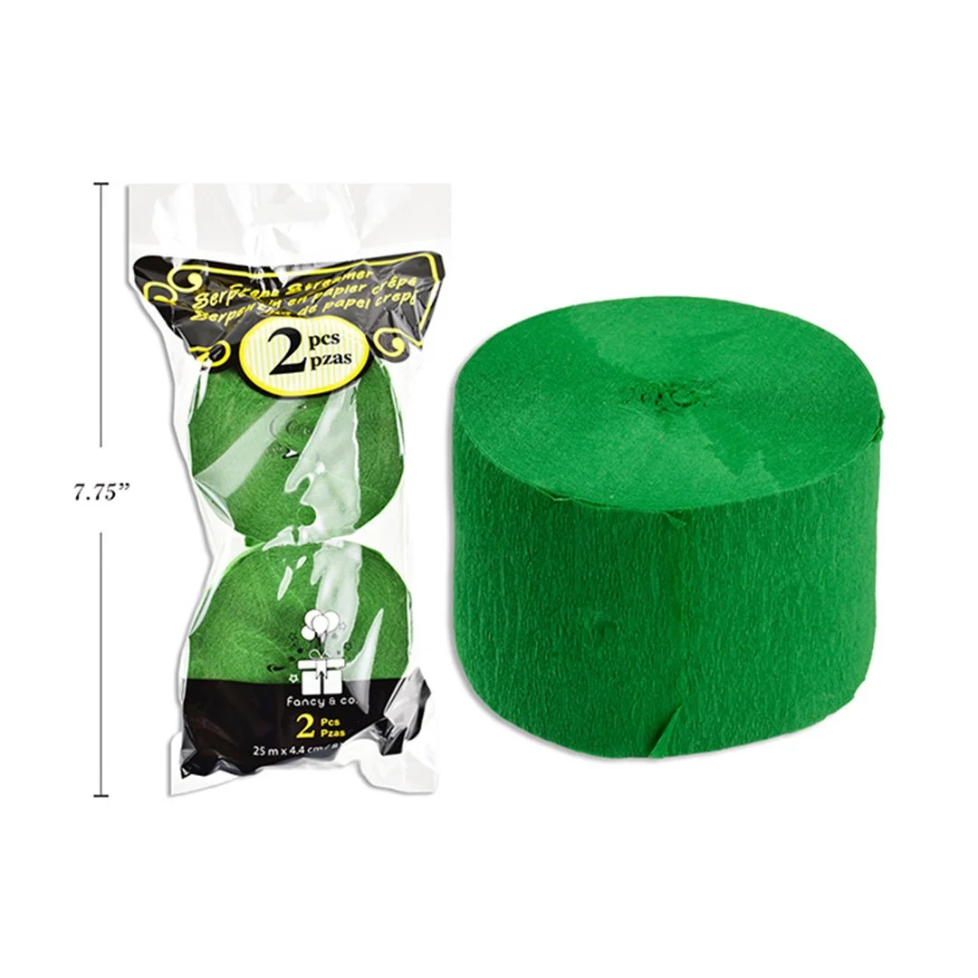 Crepe Streamers - Dark Green