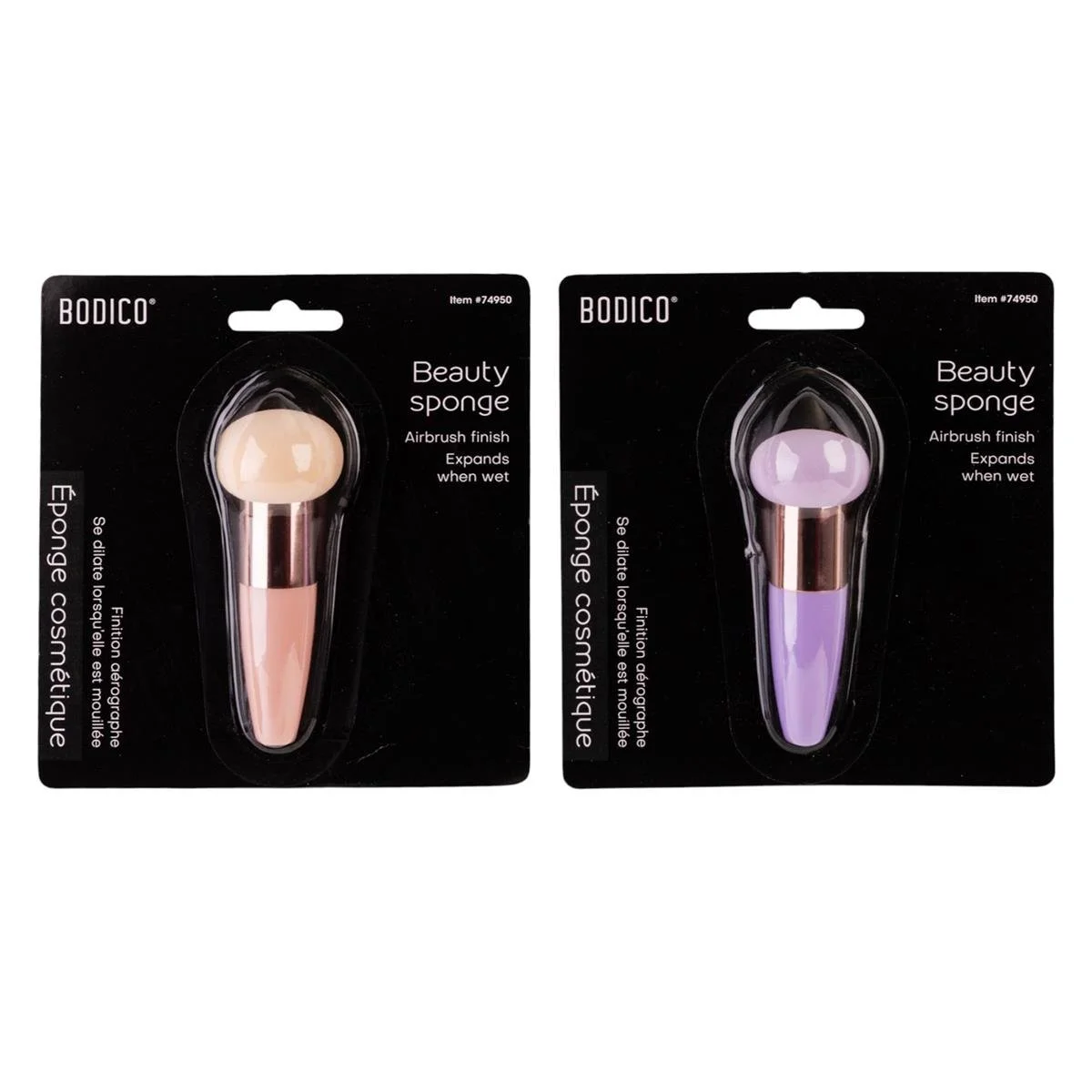 Bodico, Beauty Sponge w handle Set, 2-asst colors