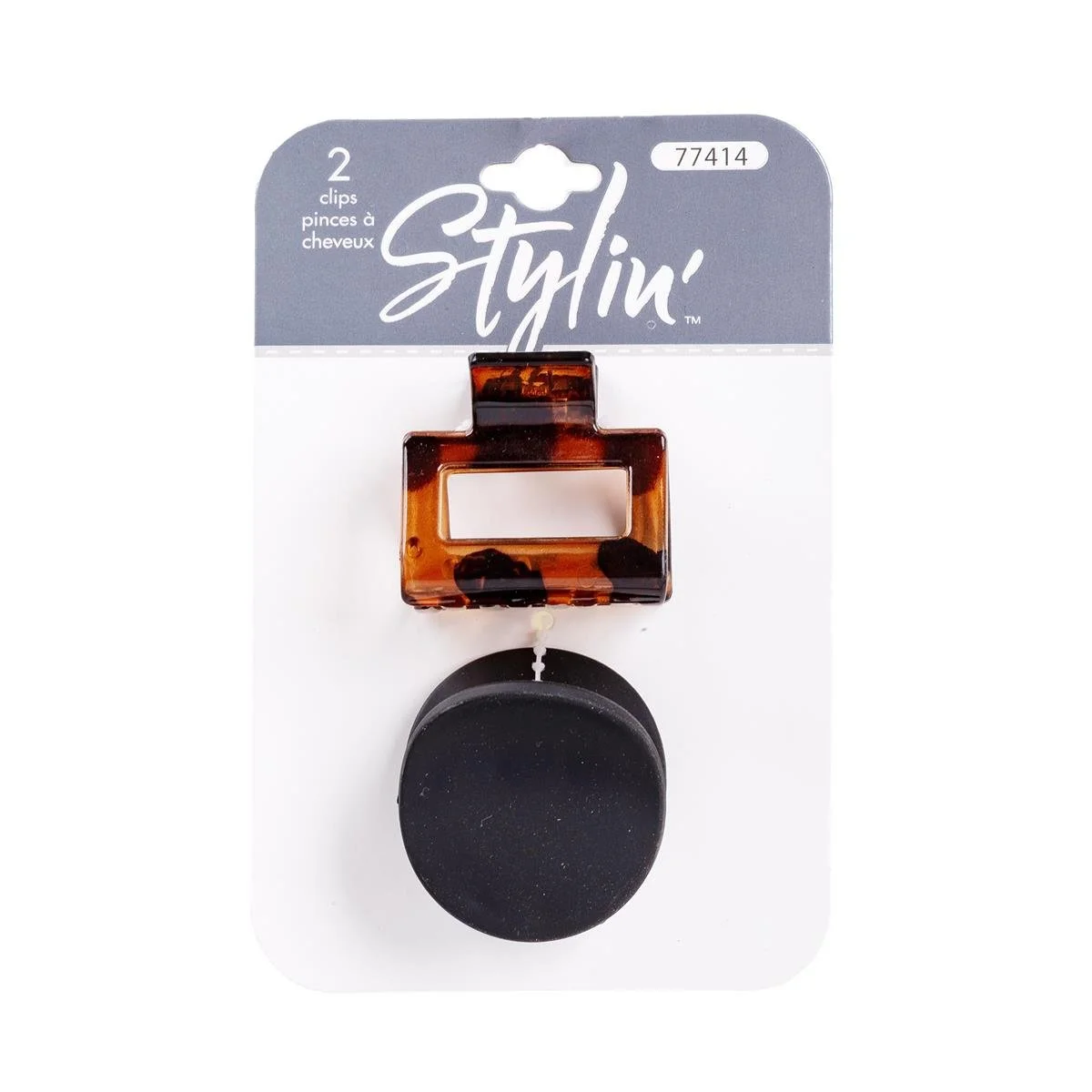 Stylin, 2-pc Geo Claw Clips