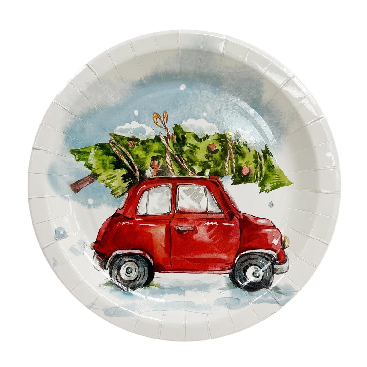 Xmas 8ct 9" Paper Plates
