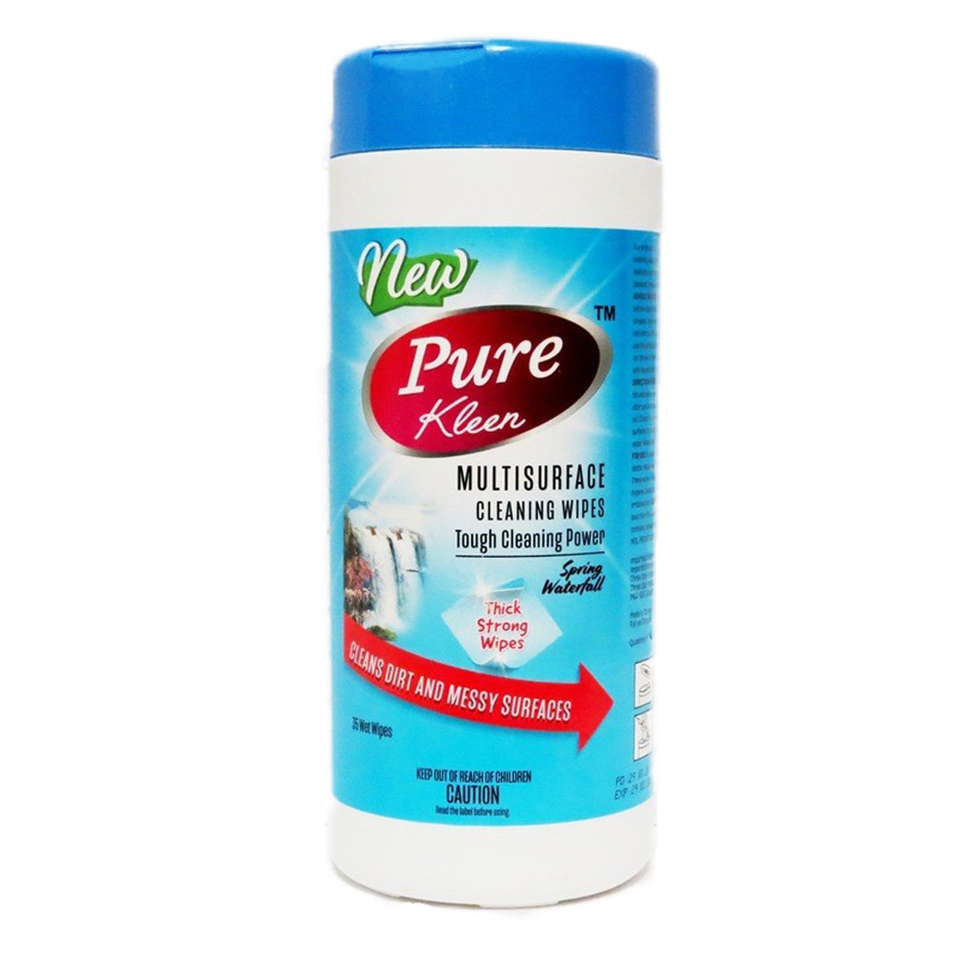 PURE KLEEN MULTISURFACE WIPES FRESH WATER FALL 35 SHEETS