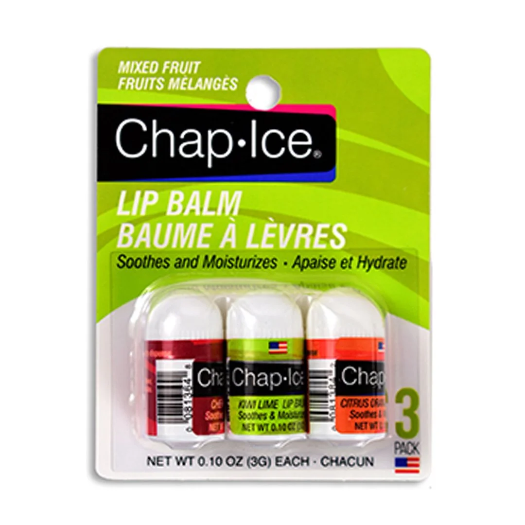 Chap Ice Mini Bullet Lip Balm 3pk - 3g