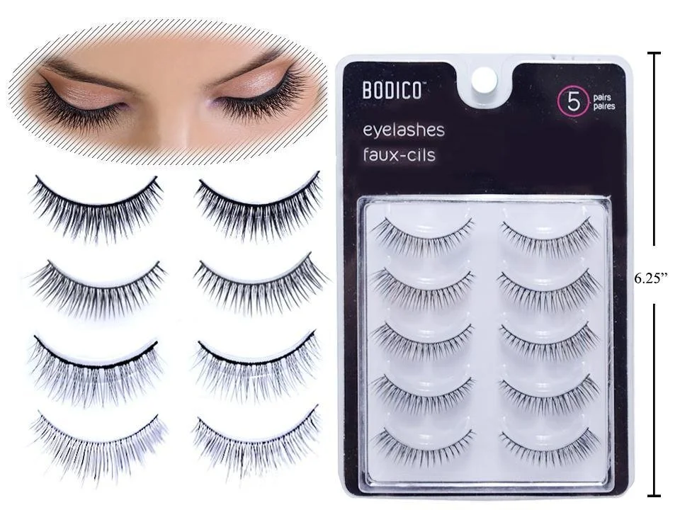 Bodico, 5 Pairs Eyelash, 4asst