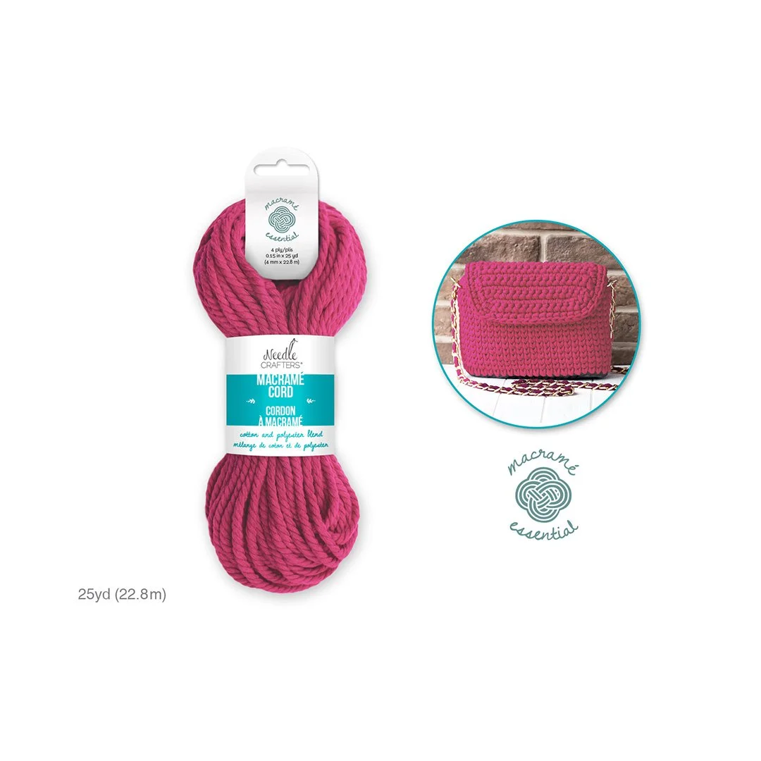 Needlecrafters: Macramé Cord - Berry