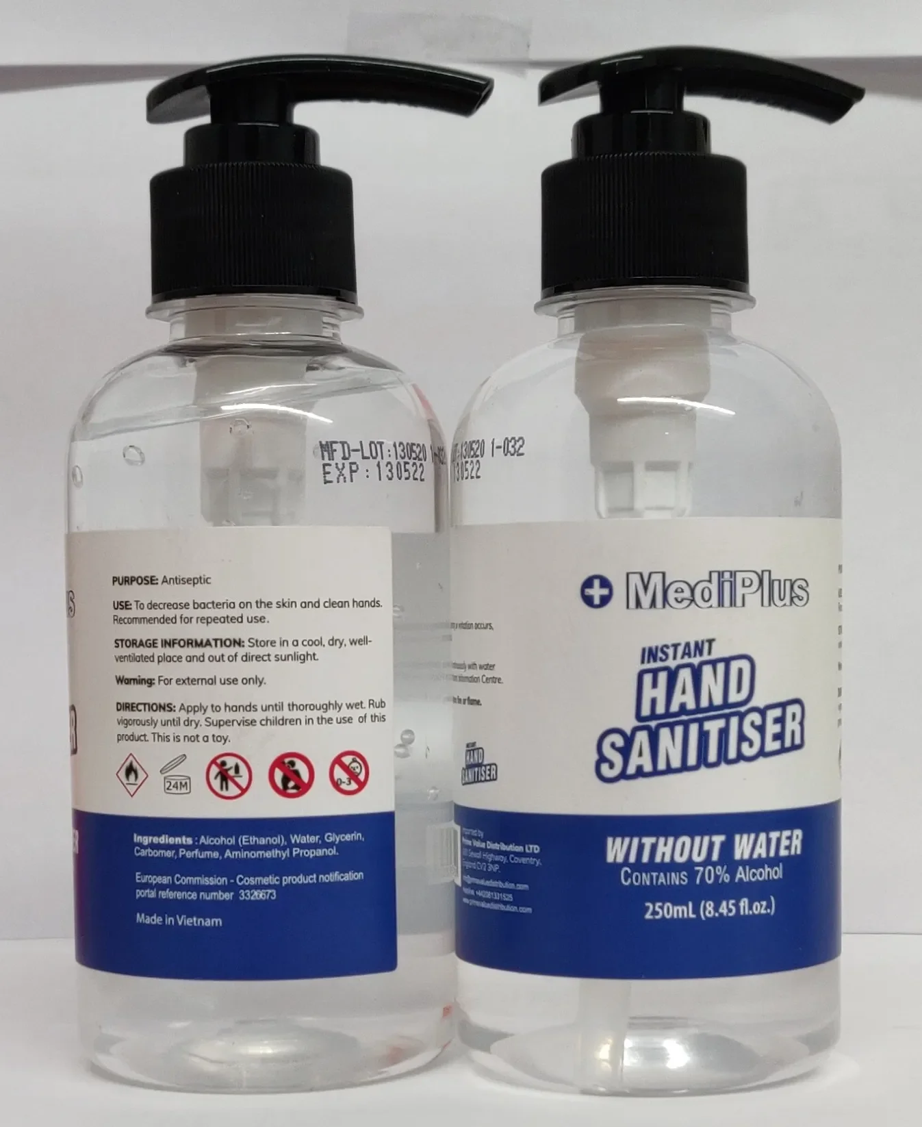 MEDIPLUS HAND SANITISER 70% 250 ML [ VEITNAM ]