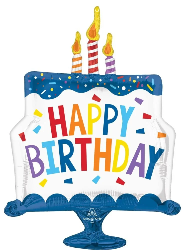 Supershape Birthday Tiered Cake Balloon