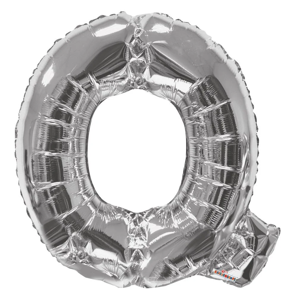 34" Silver Letter Q Balloon