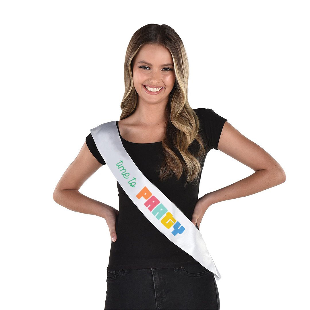 Colorful Collage Birthday Sash