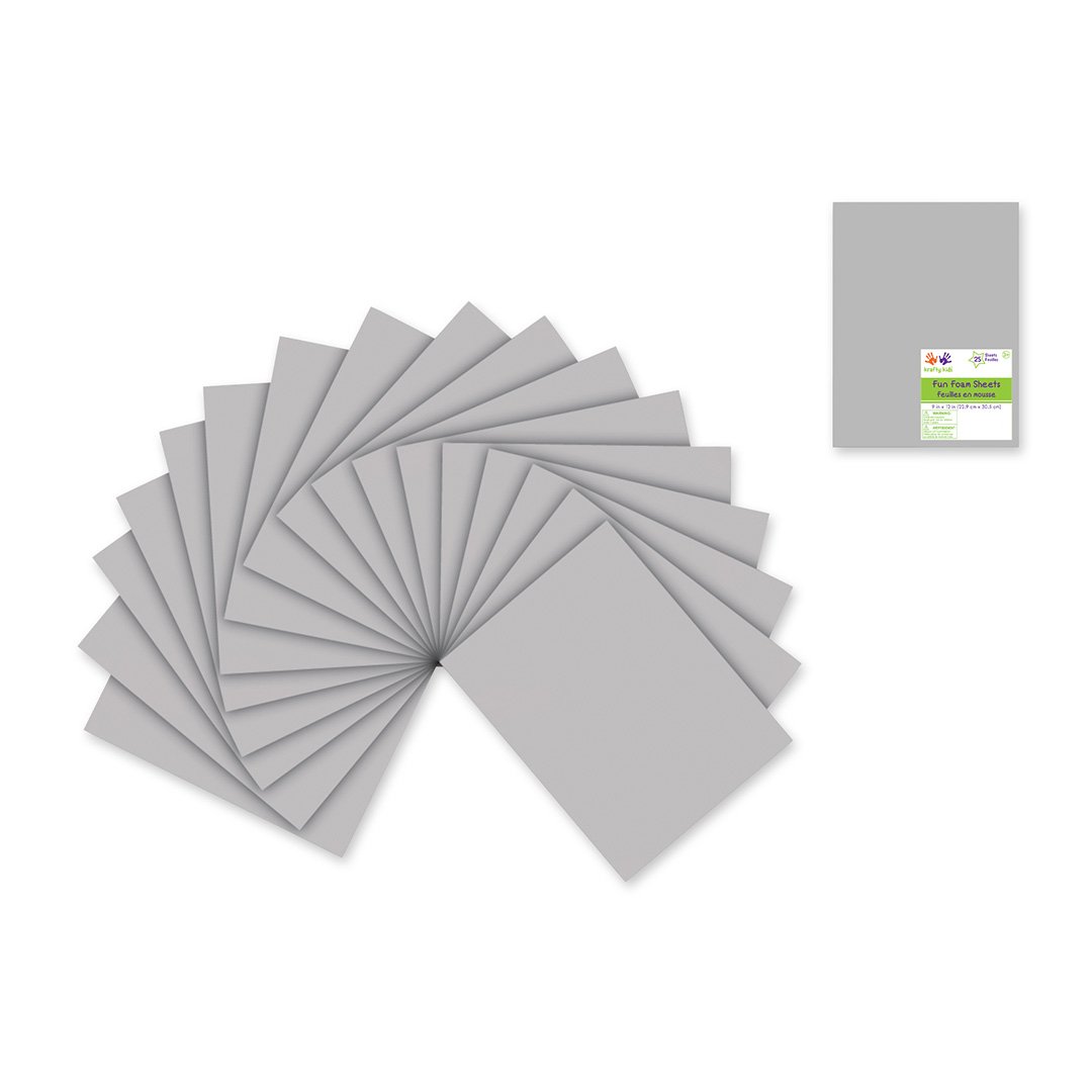 Foam Sheets - Grey Silver