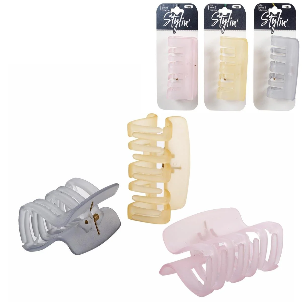 Stylin Frosted Claw Clips