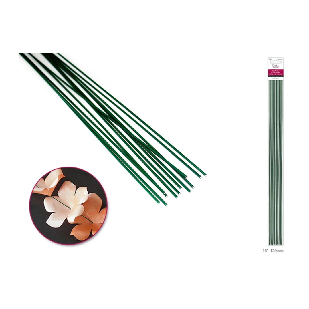 Floral Stem Wire - Green