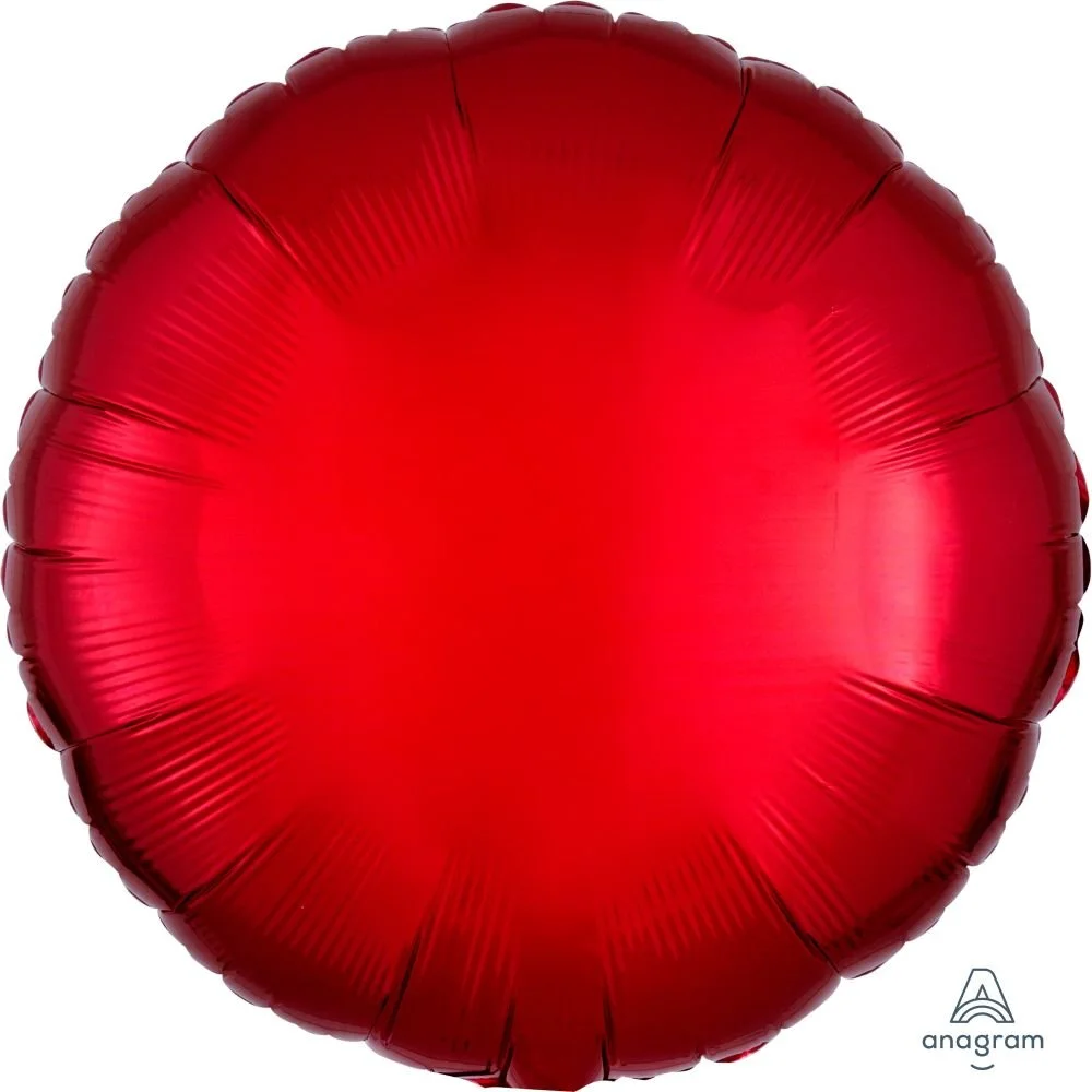18" Metallic Red Circle Balloon