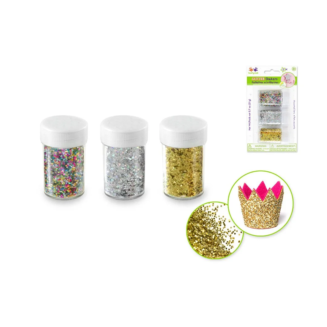 Twinkle Town: Glitter Shaker Jars with Screw-Top C - Jewel Metallics