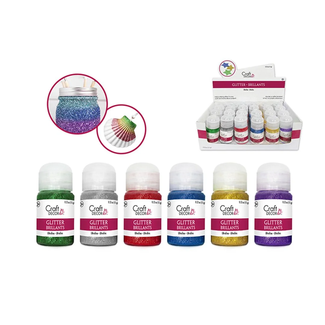 Glitter Craft: Ultrafine Hexagon Glitter Bottles - Dazzling Metallics