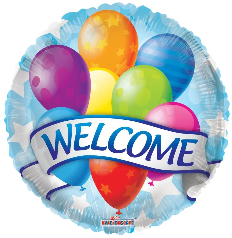 18" Welcome Banner & Balloons