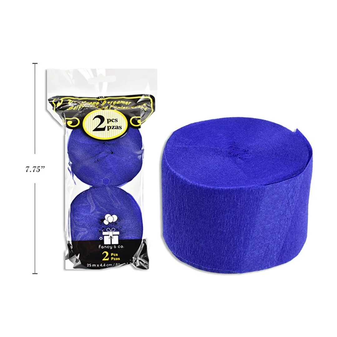 Crepe Streamers - Navy Blue