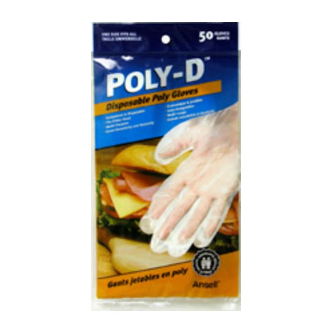 Gloves Disposable 50 Pk POLY