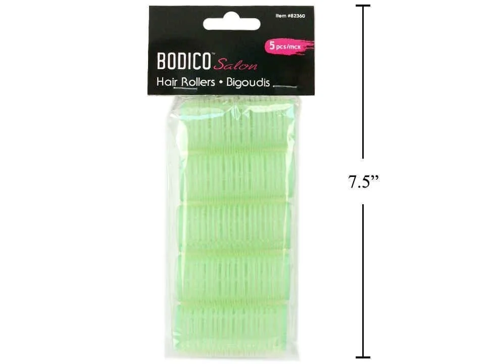 Bodico 5-pc 2.5cm Dx6cm Hair Roller Green