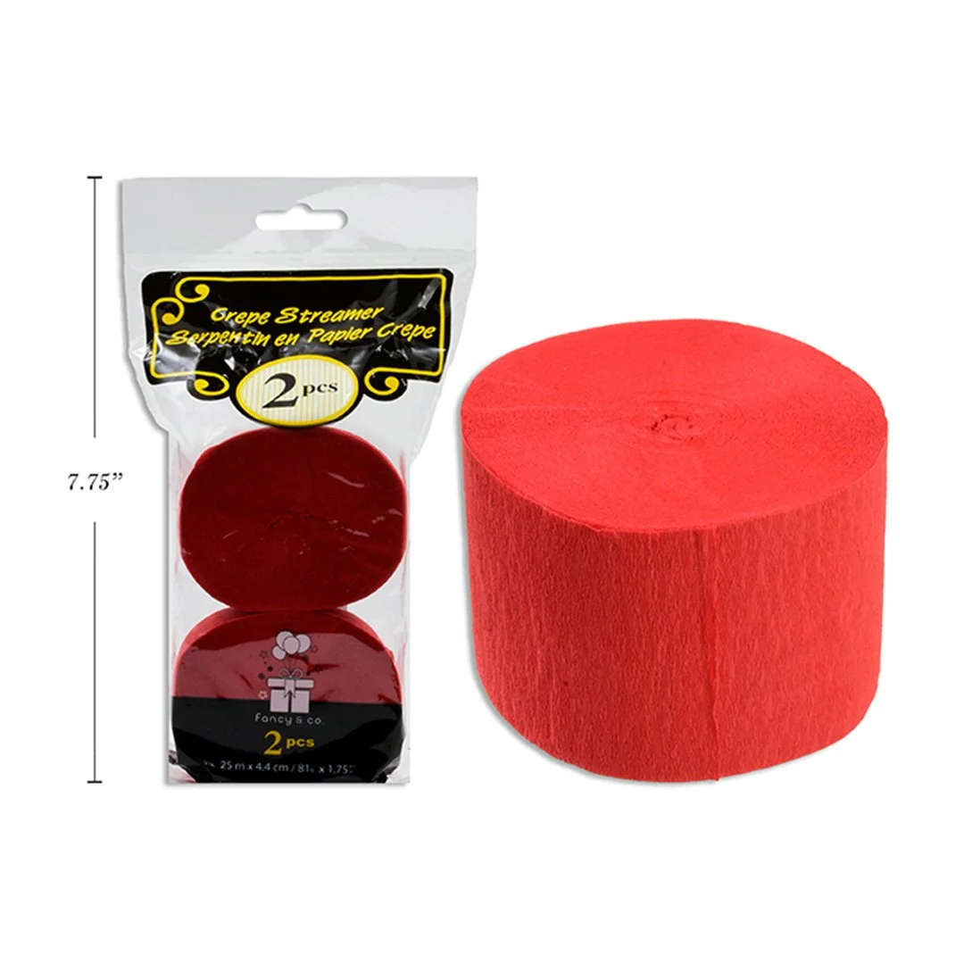 Crepe Streamers - Red